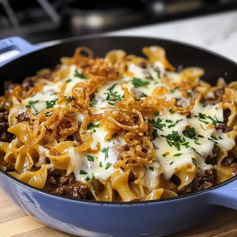 Französische Zwiebel Pasta