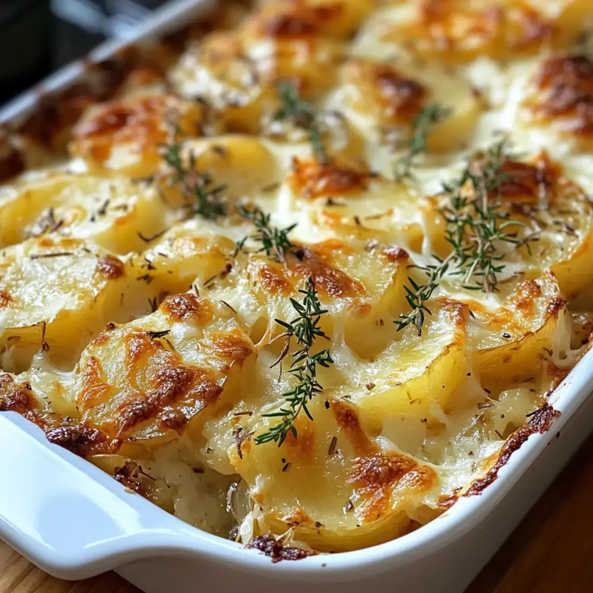 Französischer Zwiebel Kartoffel Auflauf