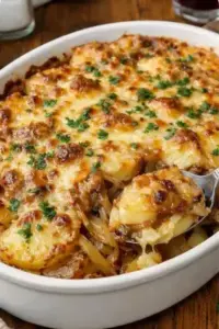 Französischer Zwiebel Kartoffelauflauf