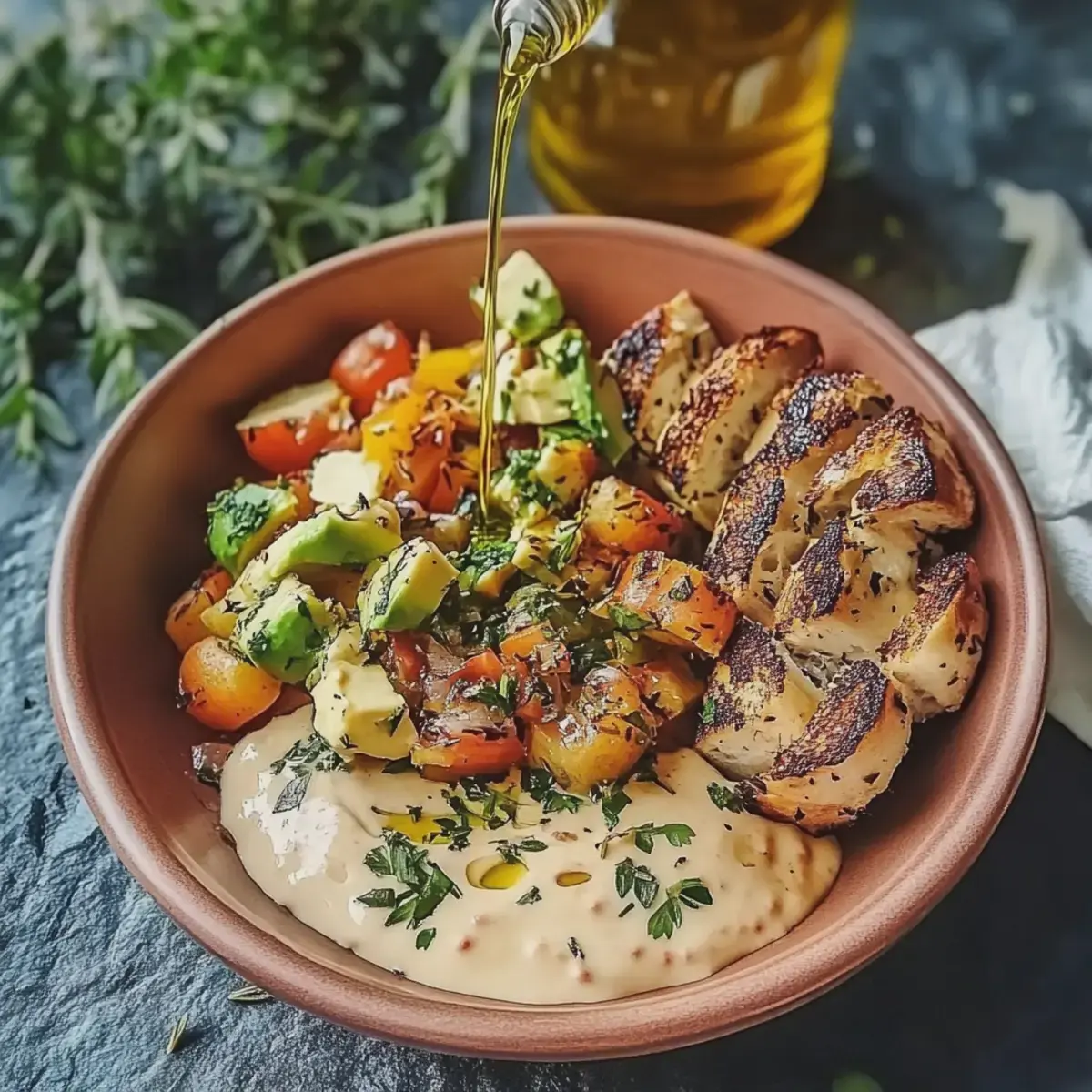 Garnelen Bowl mit Avocado-Mais-Salsa