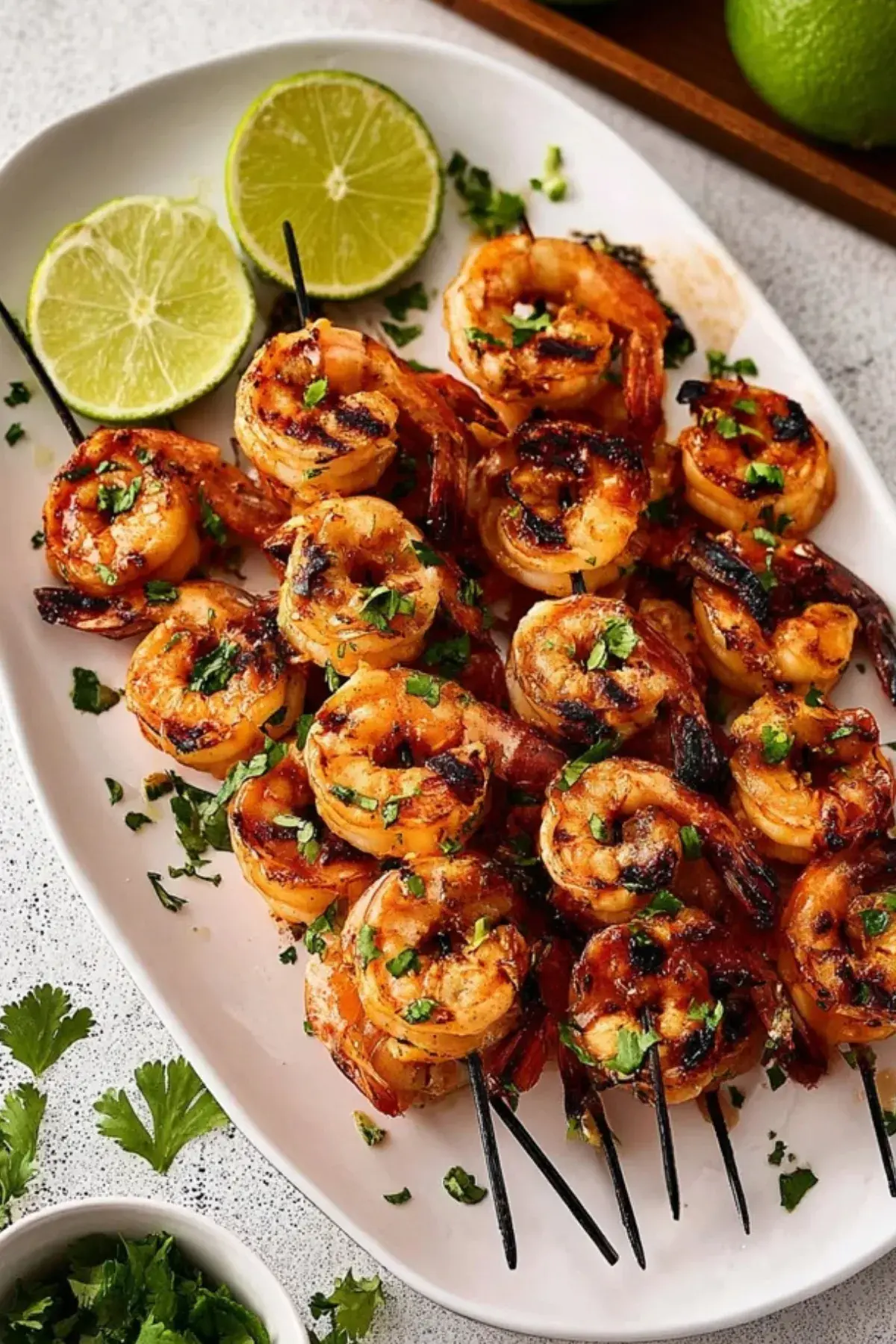 Garnelenspieße grillen