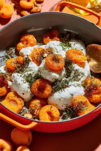 Gebackene Aprikosen mit Burrata