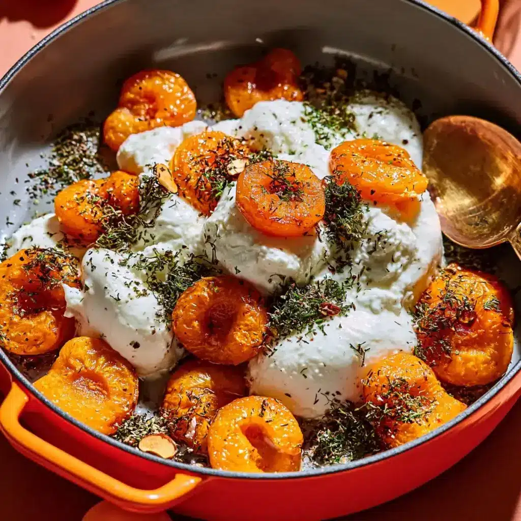 Gebackene Aprikosen mit Burrata