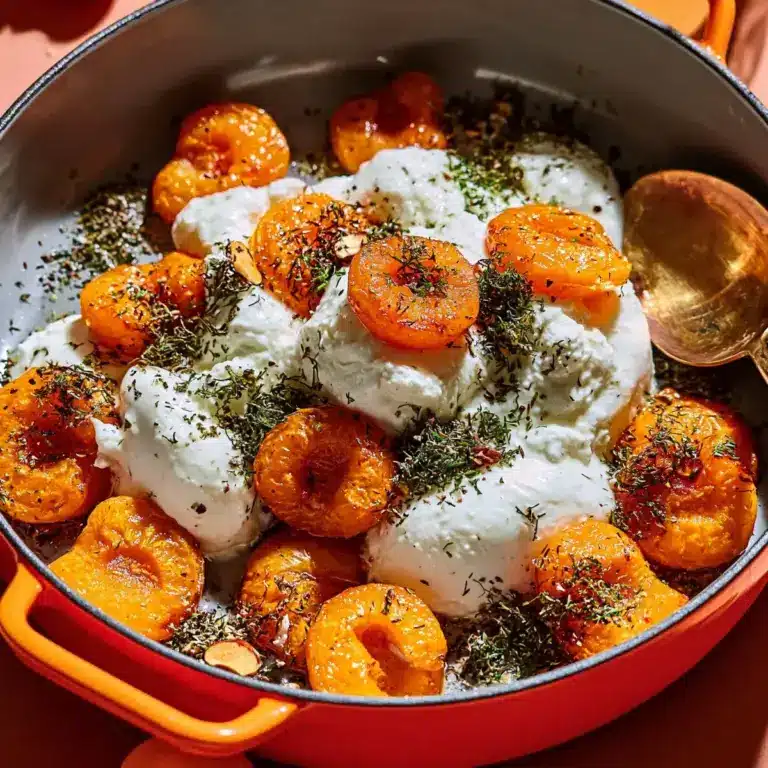 Gebackene Aprikosen mit Burrata