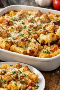Gebackene Hähnchen-Parmesan-Pasta