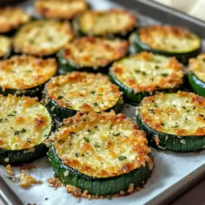 Knusprige gebackene Parmesan-Zucchini-Scheiben