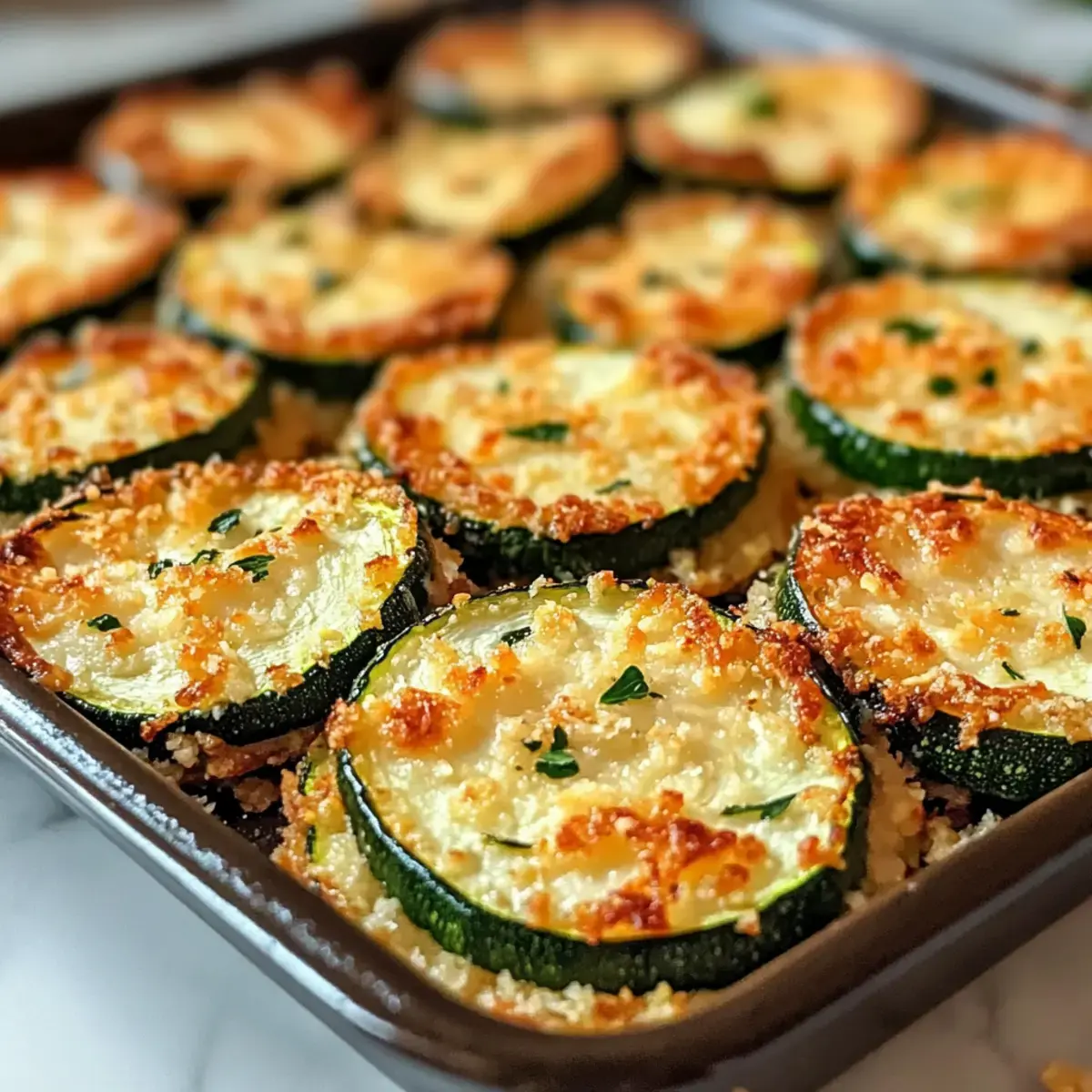 Gebackene Parmesan-Zucchini-Scheiben