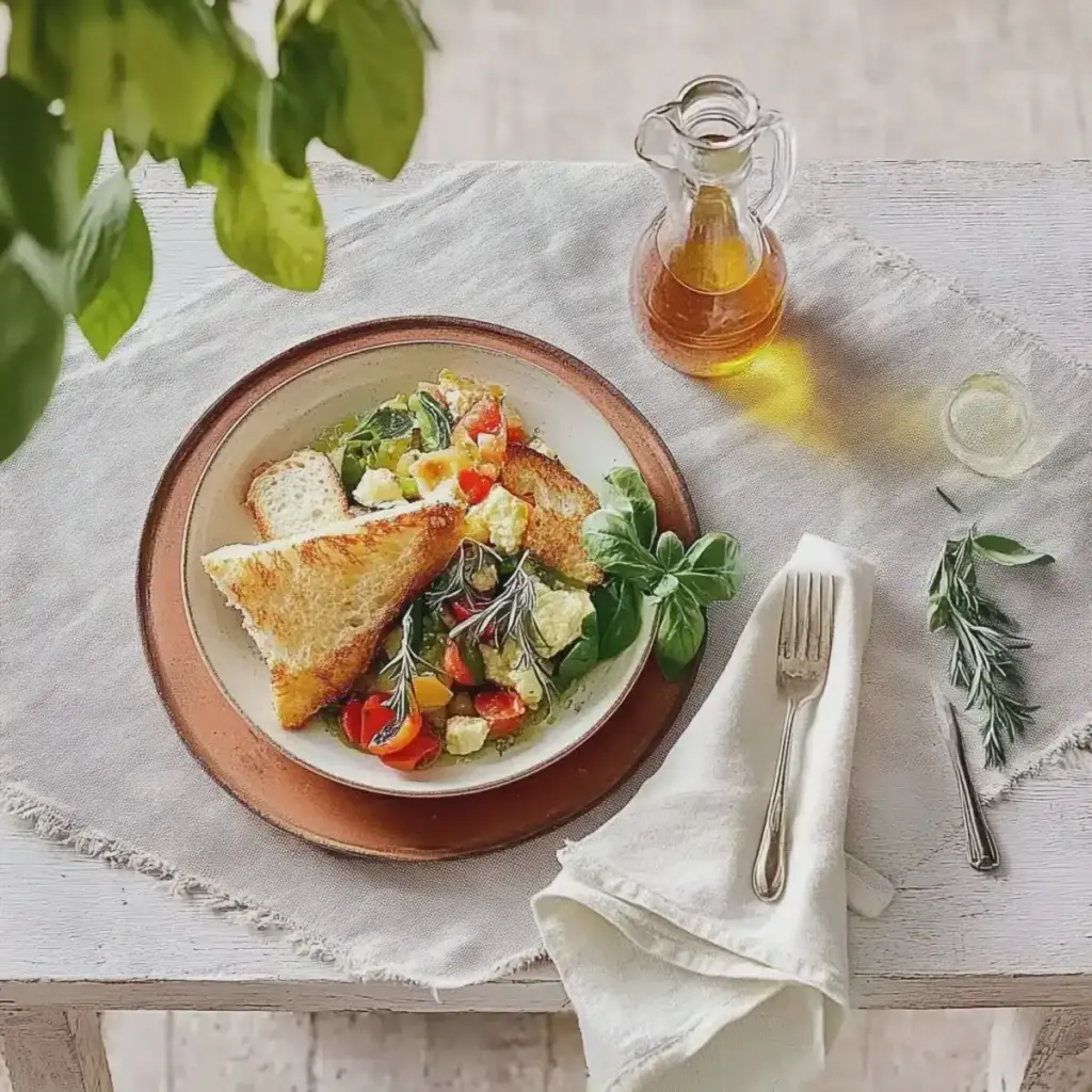 Gebackener Feta mit Salat
