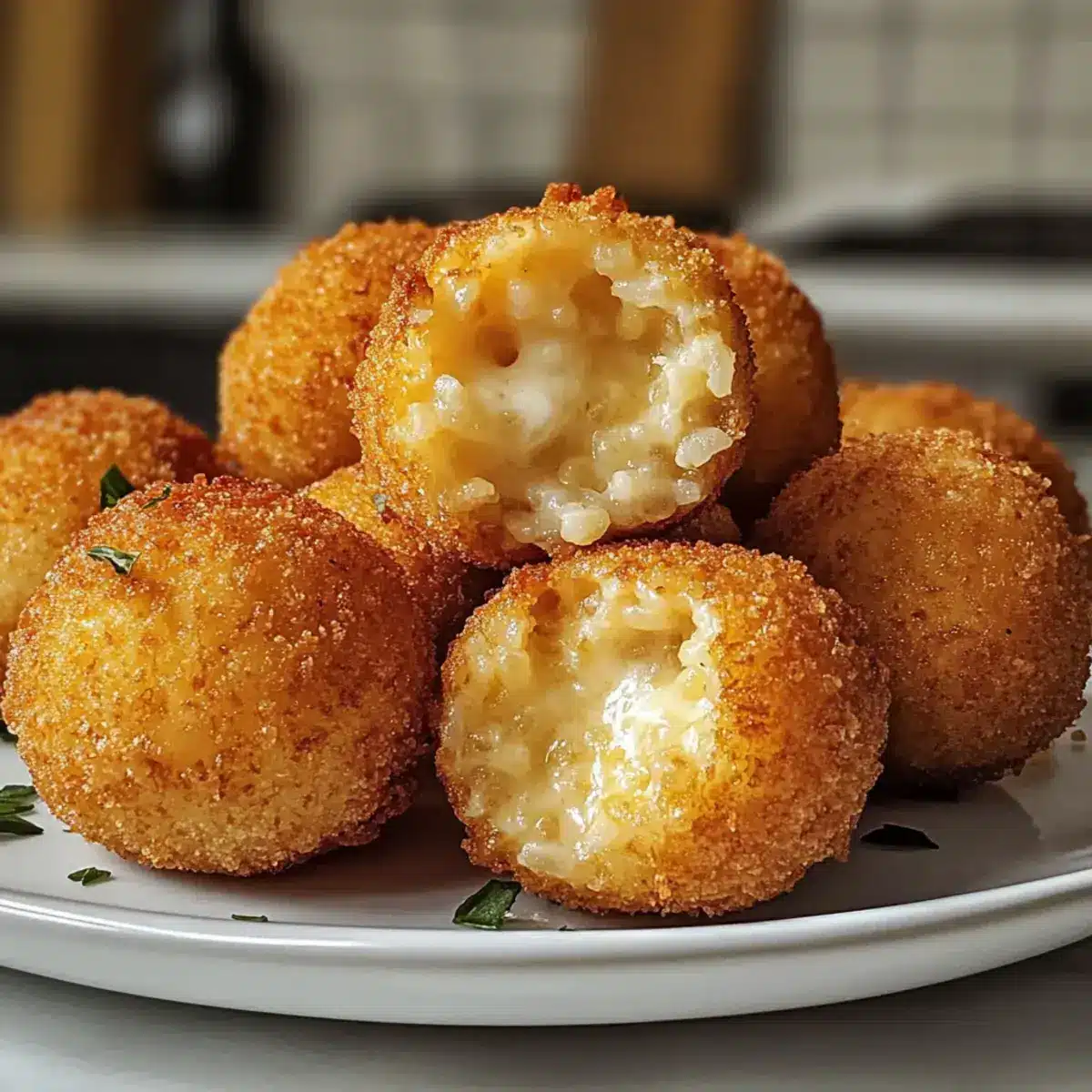 Gebratene Arancini: Unwiderstehliche Käse-Bällchen 2 Gebratene Arancini Rezept