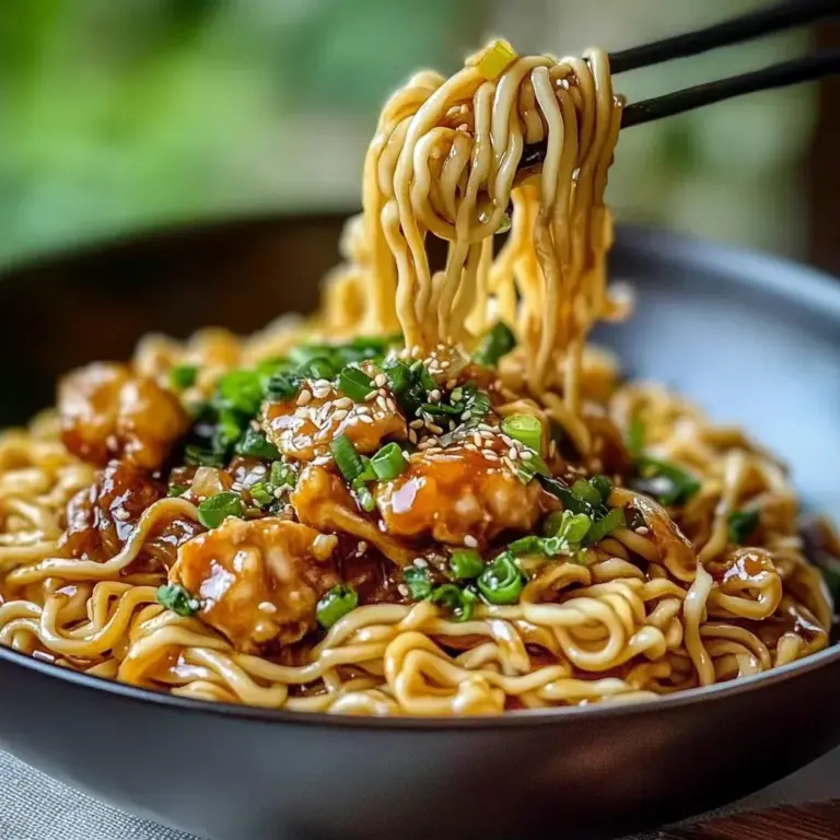 Gebratene Nudeln mit Hähnchen