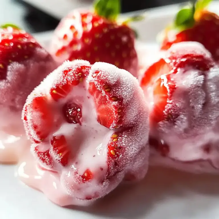 Gefrorene Erdbeer-Joghurt-Cluster