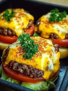 Einfache Gefüllte Cheeseburger Paprika