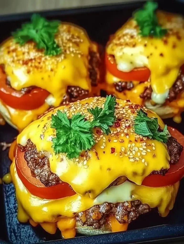 Gefüllte Cheeseburger Paprika