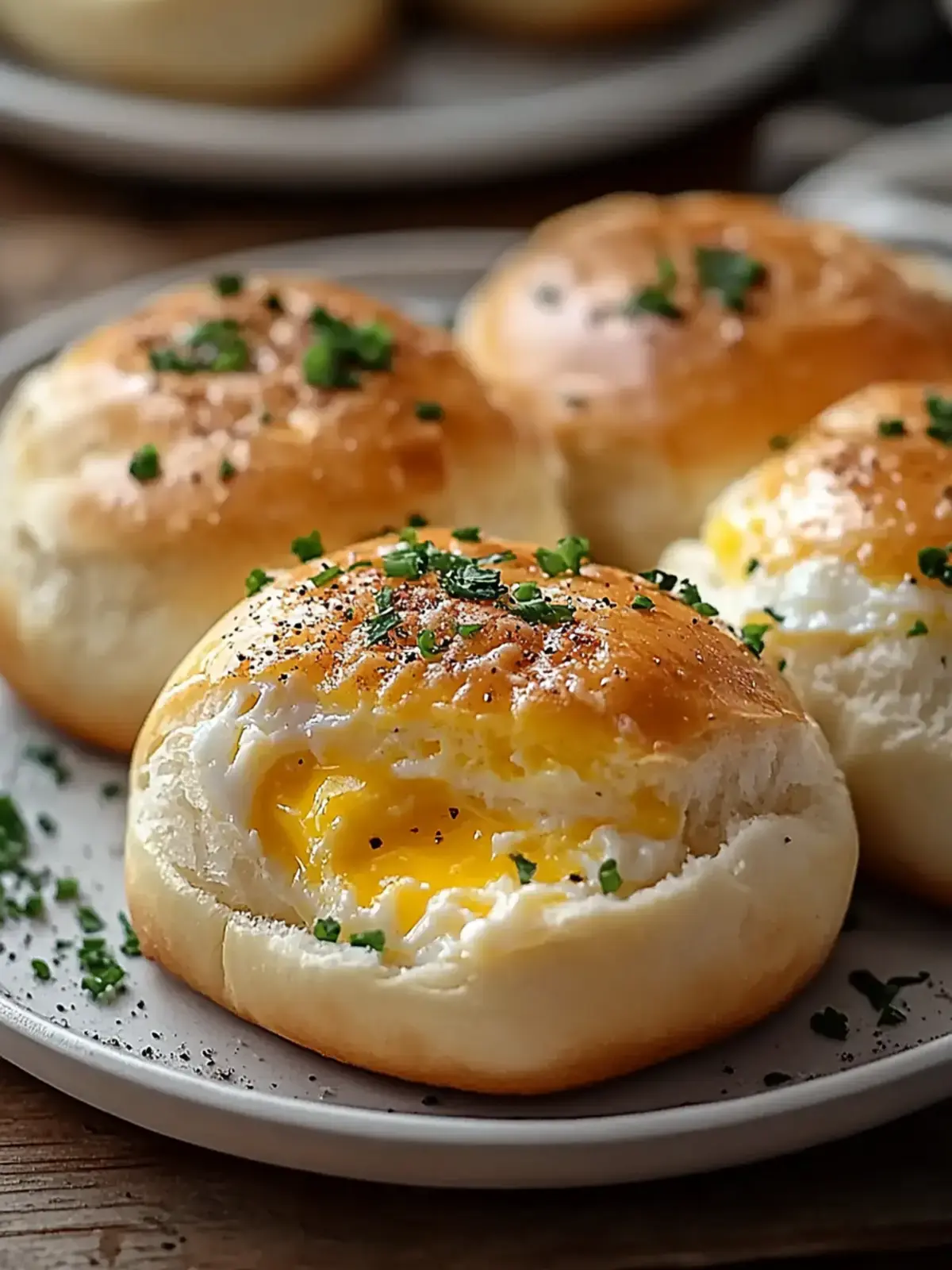 Gefüllte Frühstücksbrötchen