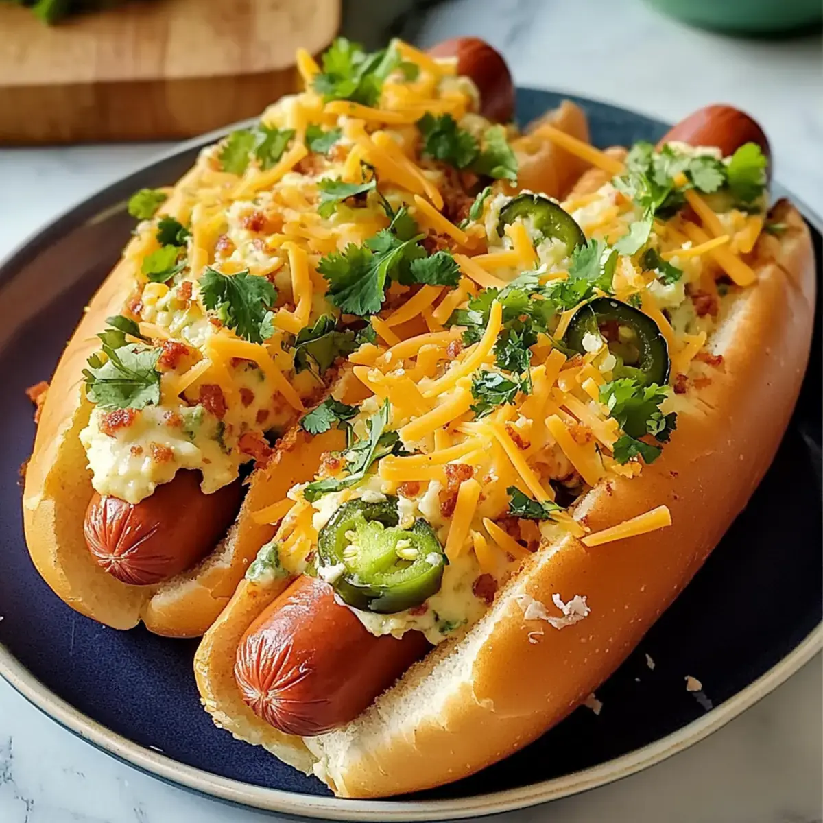 Gefüllte Jalapeño-Popper-Hotdogs