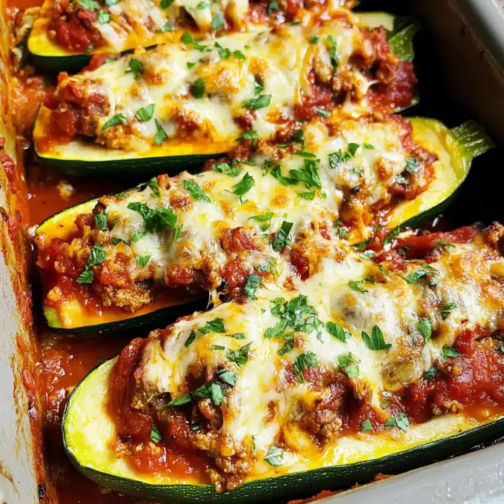 Gefüllte Zucchini-Boote