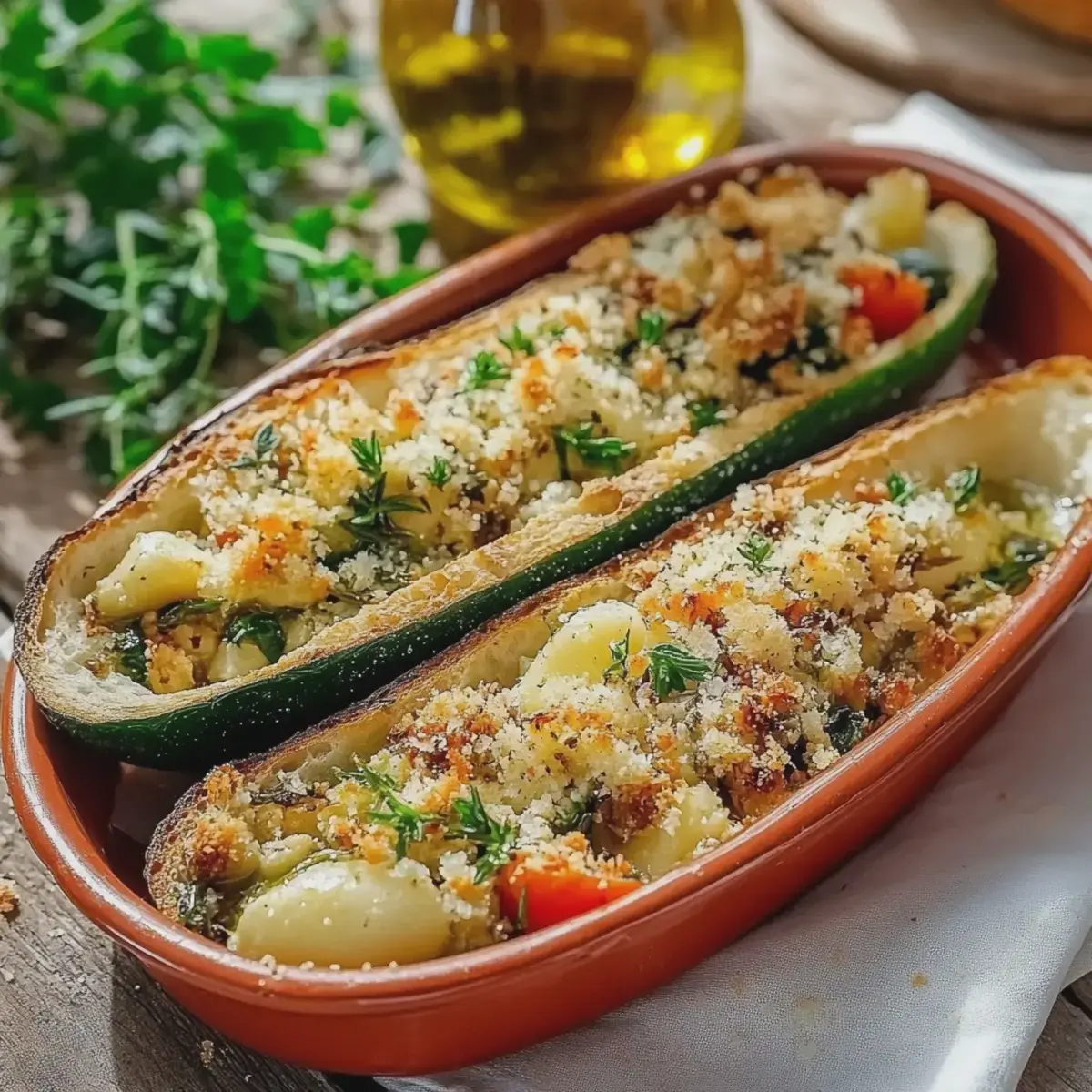 Gefüllte Zucchini mit Couscous