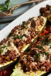 Gefüllte Zucchini mit Hackfleisch