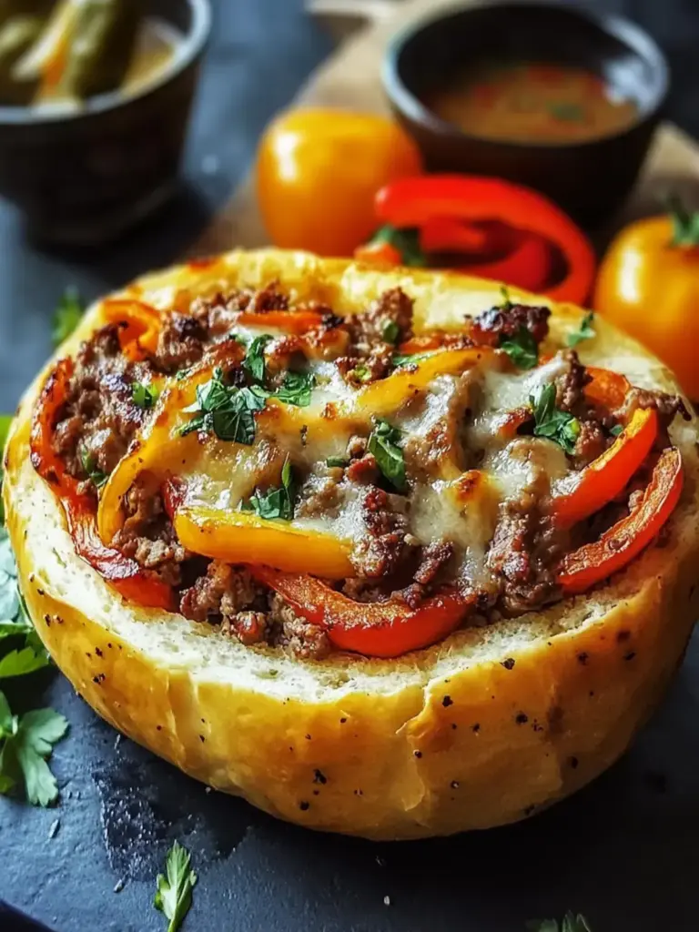 Gefüllter Kürbis mit Fleisch