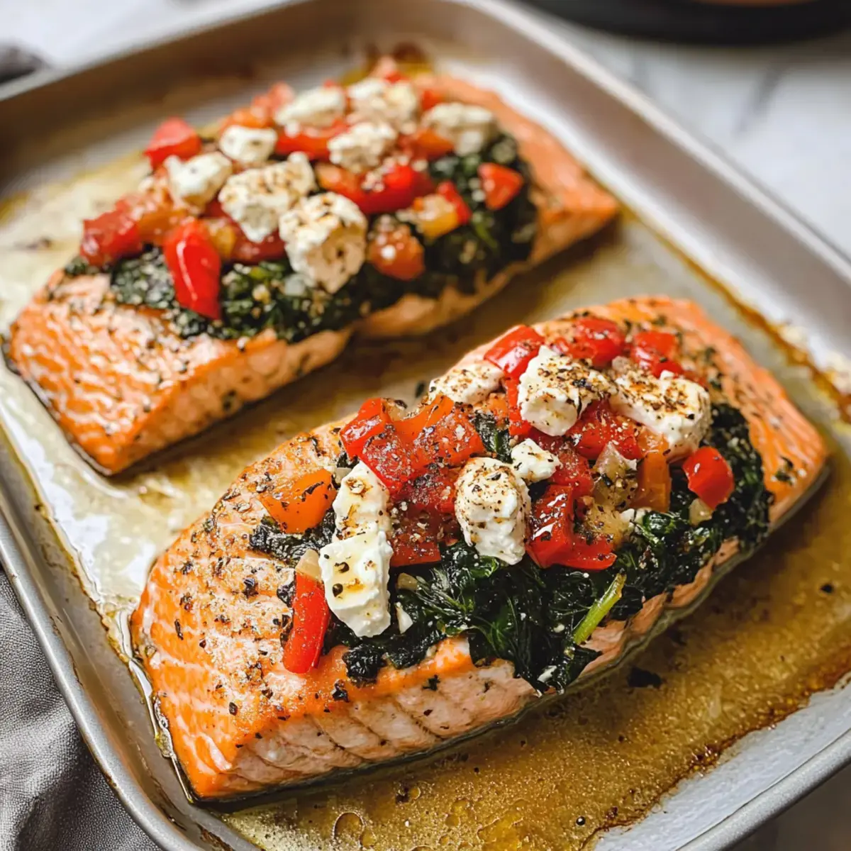 Ultimativer gefüllter Lachs mit Spinat und Feta – köstlich! 2 Gefüllter Lachs mit Spinat und Feta