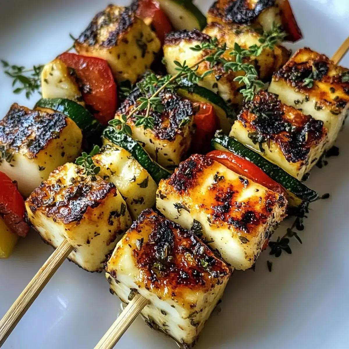 Gegrillte Halloumi-Spieße