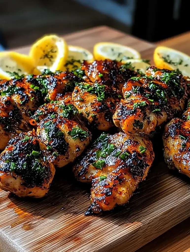 Gegrillte Hähnchenschenkel mit Honig-Harissa-Marinade