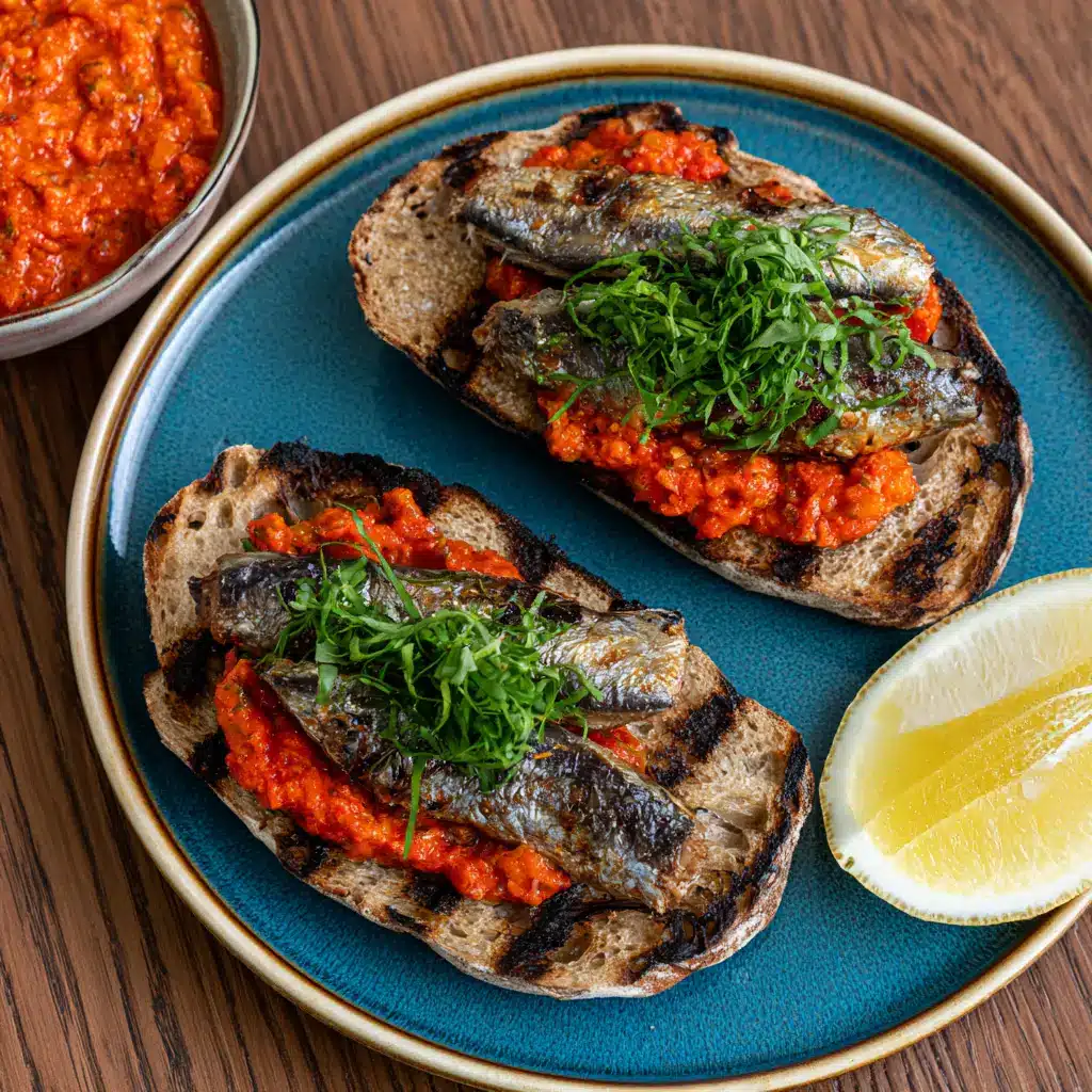 Gegrillte Sardinen Bruschetta