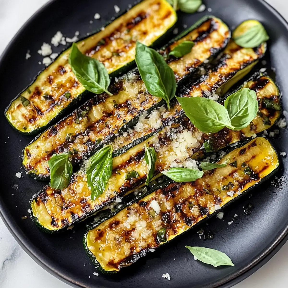 Gegrillte Zucchini mit Parmesan