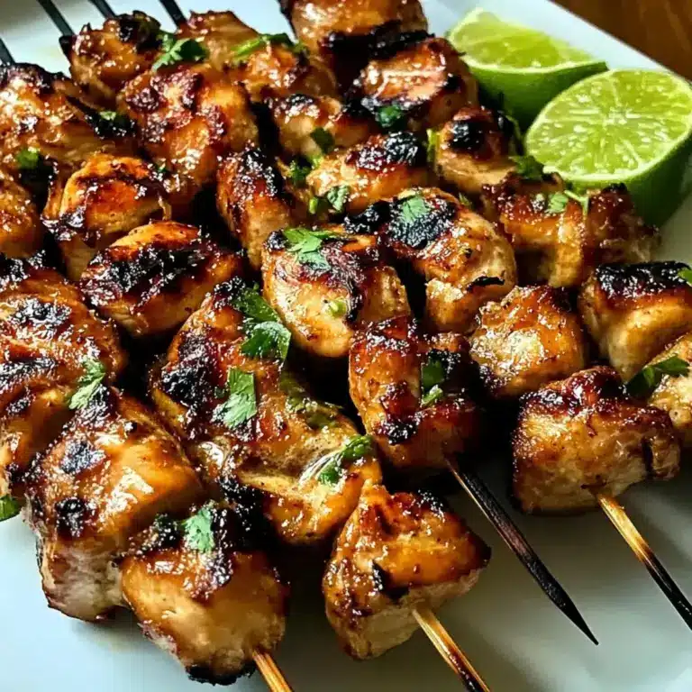 Gegrillte thailändische Kokosnuss-Hähnchenspieße