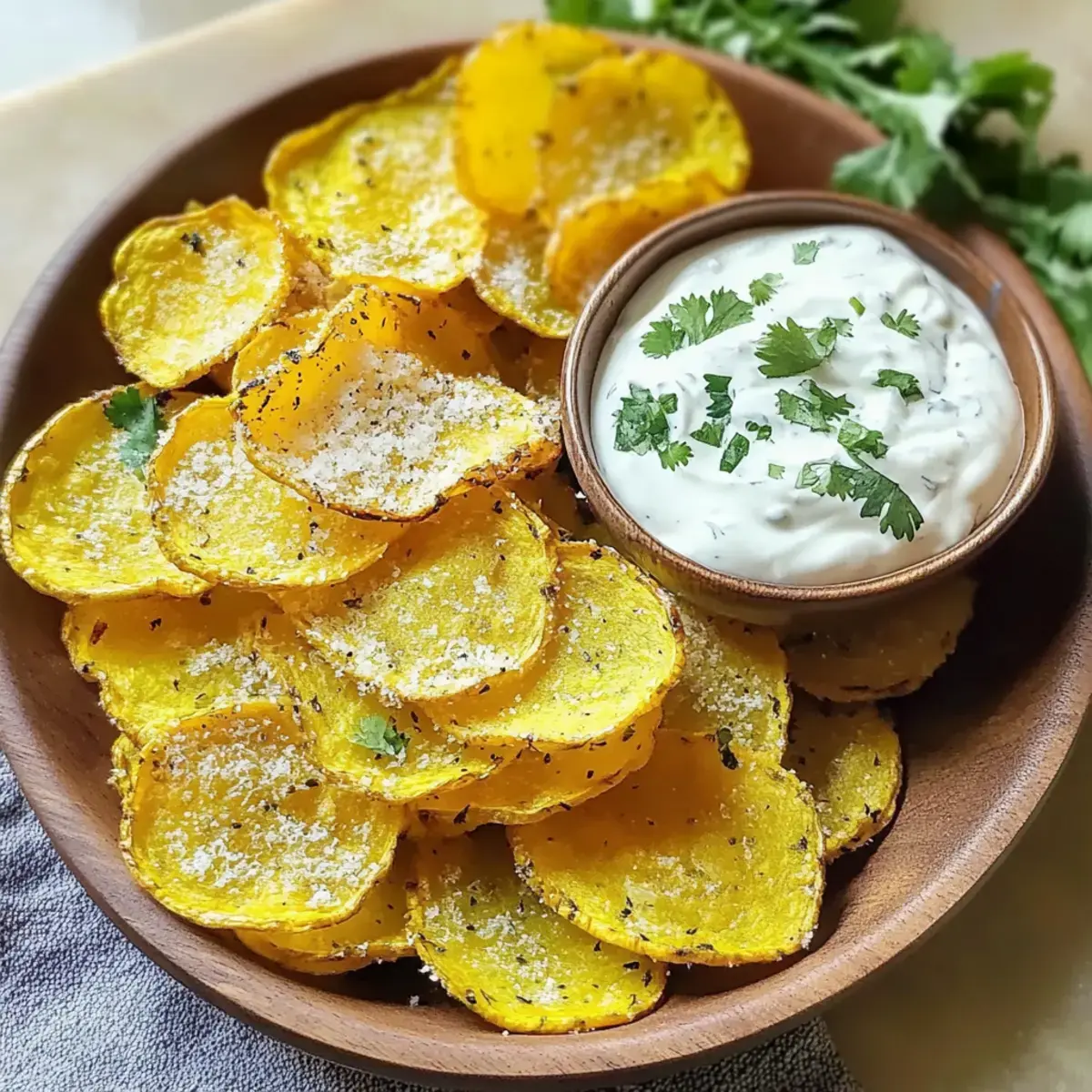 Gelbe Zucchini-Chips