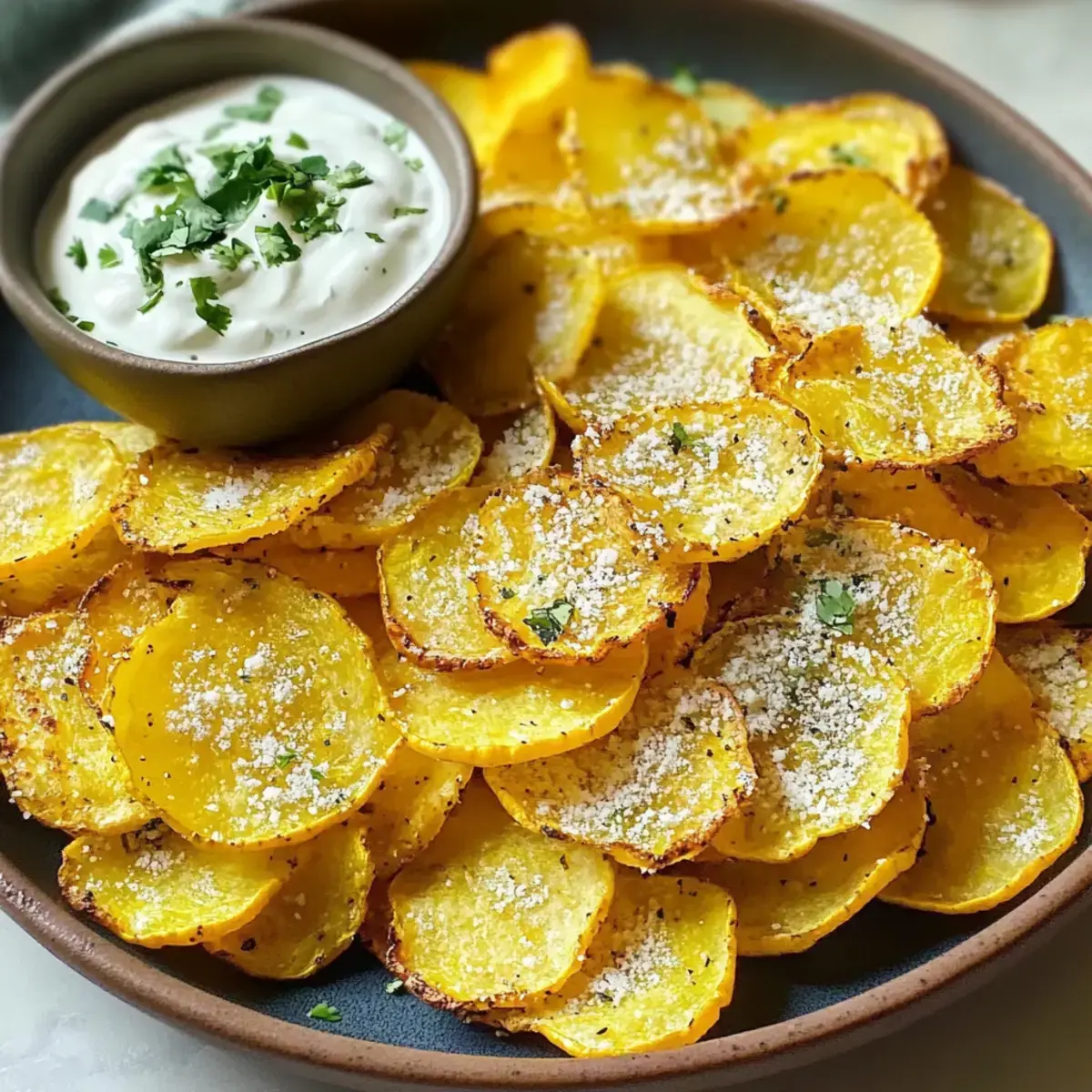 Gelbe Zucchini-Chips