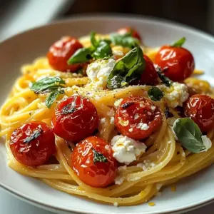 Geröstete Tomaten Knoblauch Ricotta Pasta