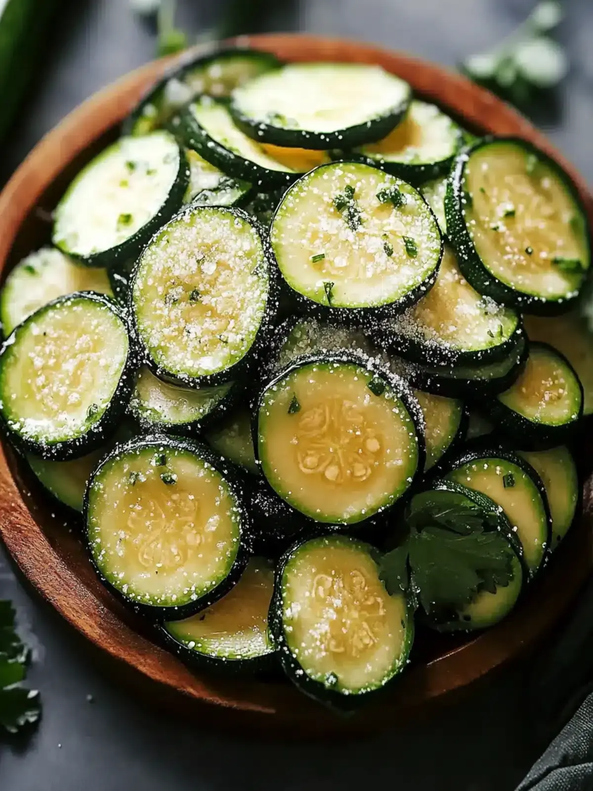 Gerösteter Zucchini mit Knoblauch und Parmesan