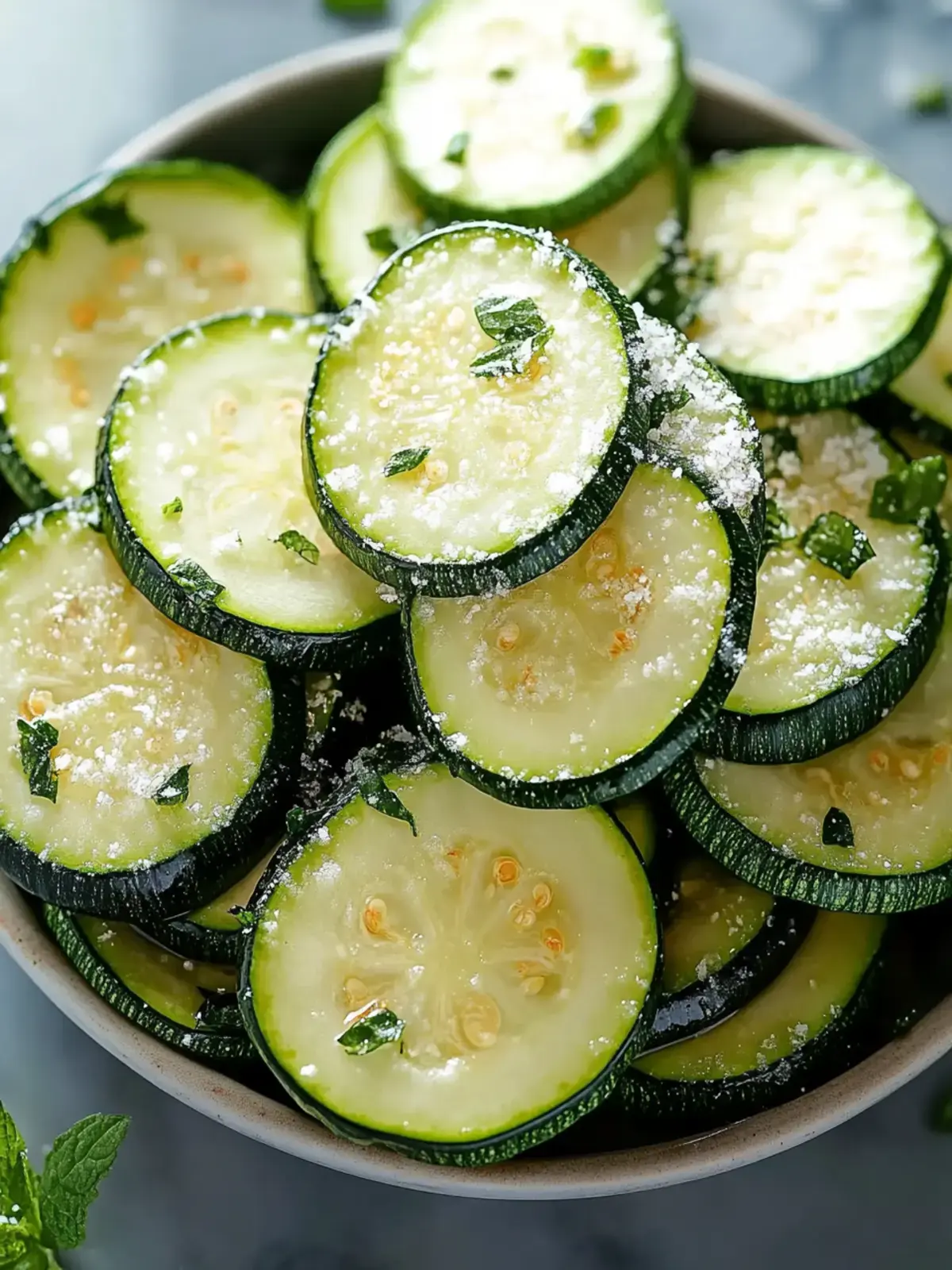 Gerösteter Zucchini mit Knoblauch und Parmesan