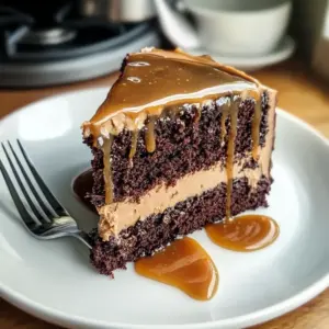Gesalzener Karamell-Espresso-Schokoladenkuchen