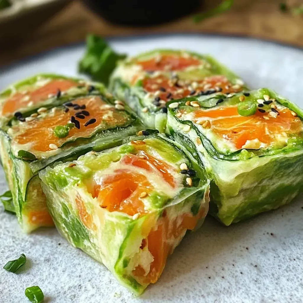 Gesunde Gemüserolle mit Avocadocreme