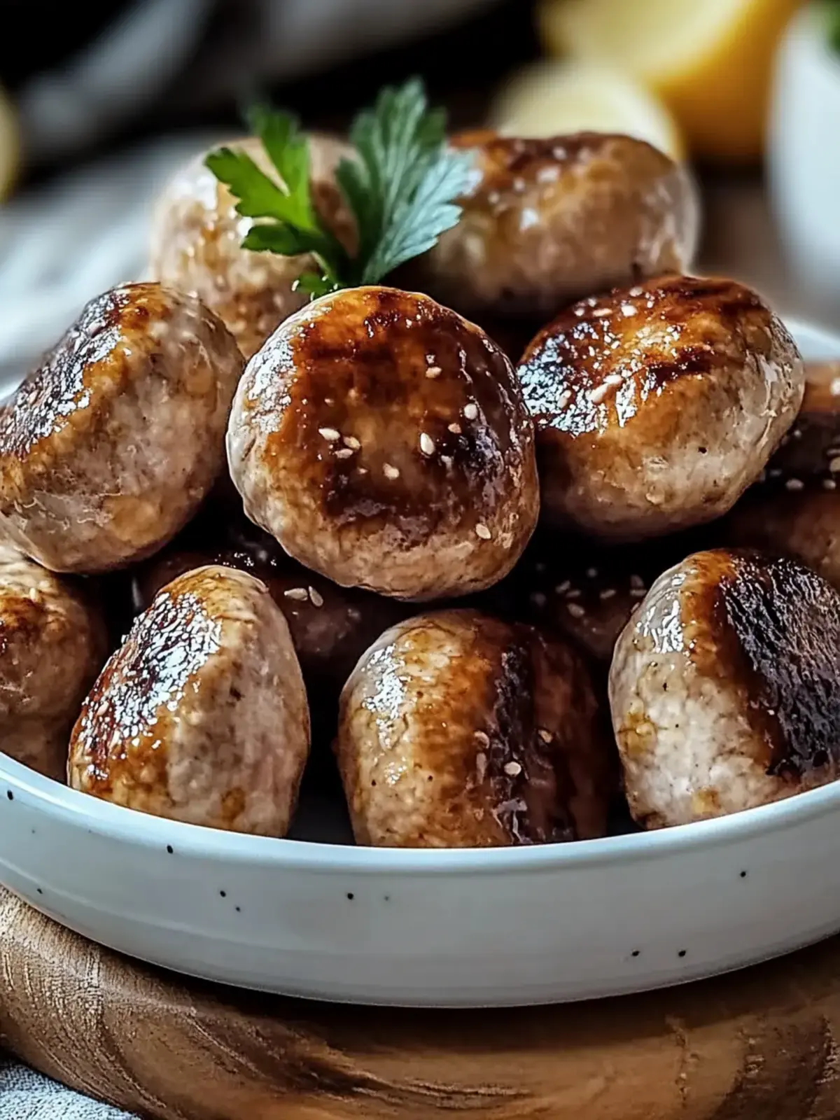 Gesunde vegane Pilzfleischbällchen