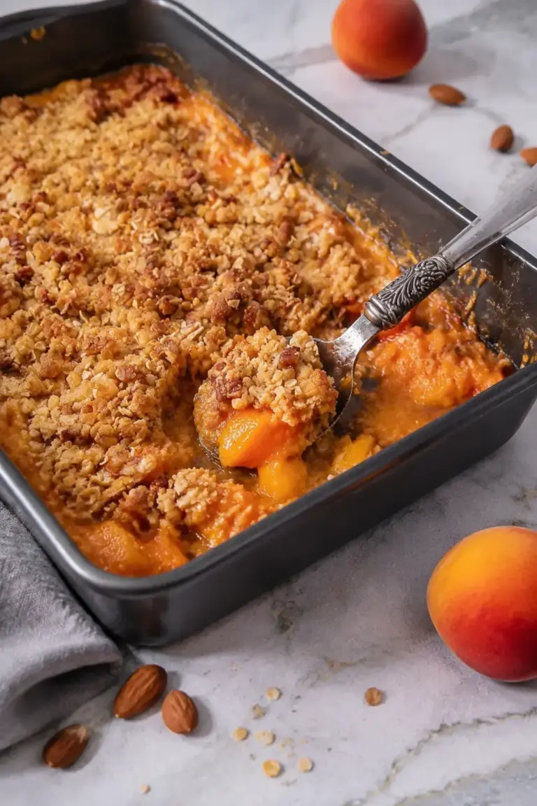 Gesunder Aprikosen Crumble