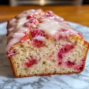 Glasiertes Erdbeerbrot