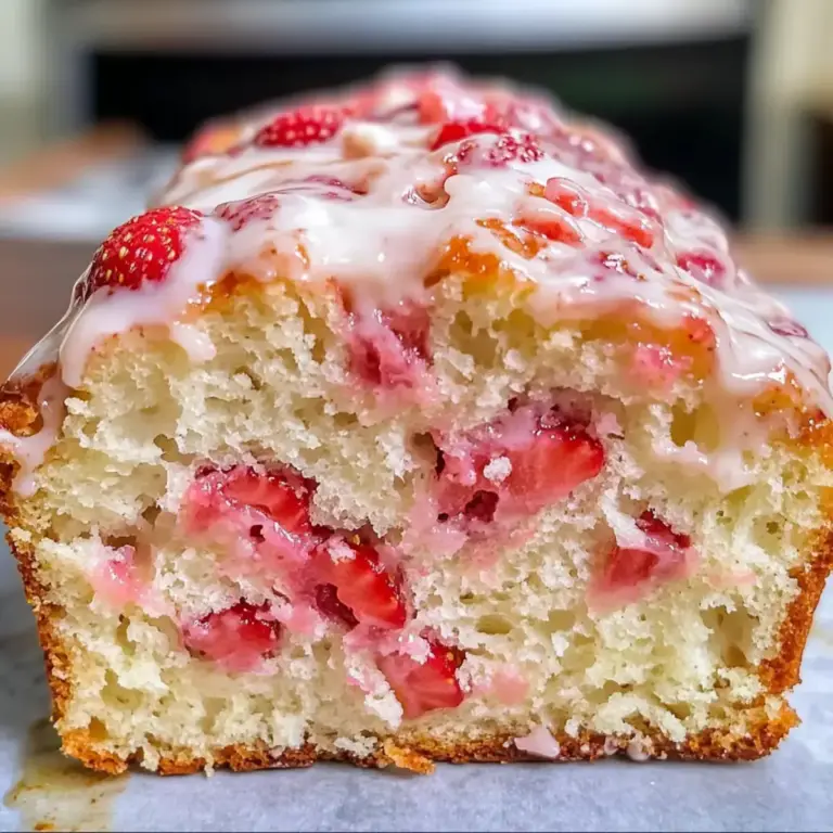 Glasierte Erdbeerbrot