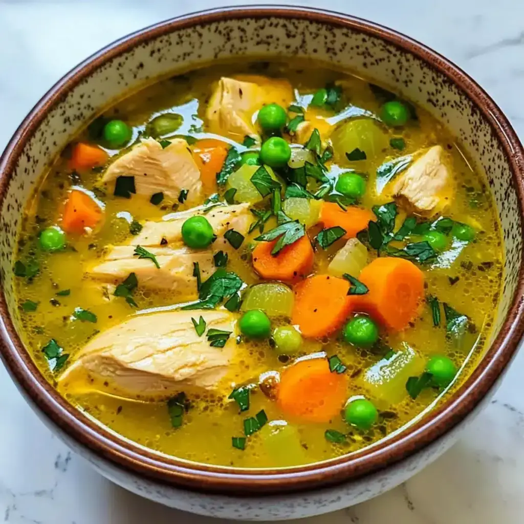 Goldene Kurkuma-Hühnchen-Suppe