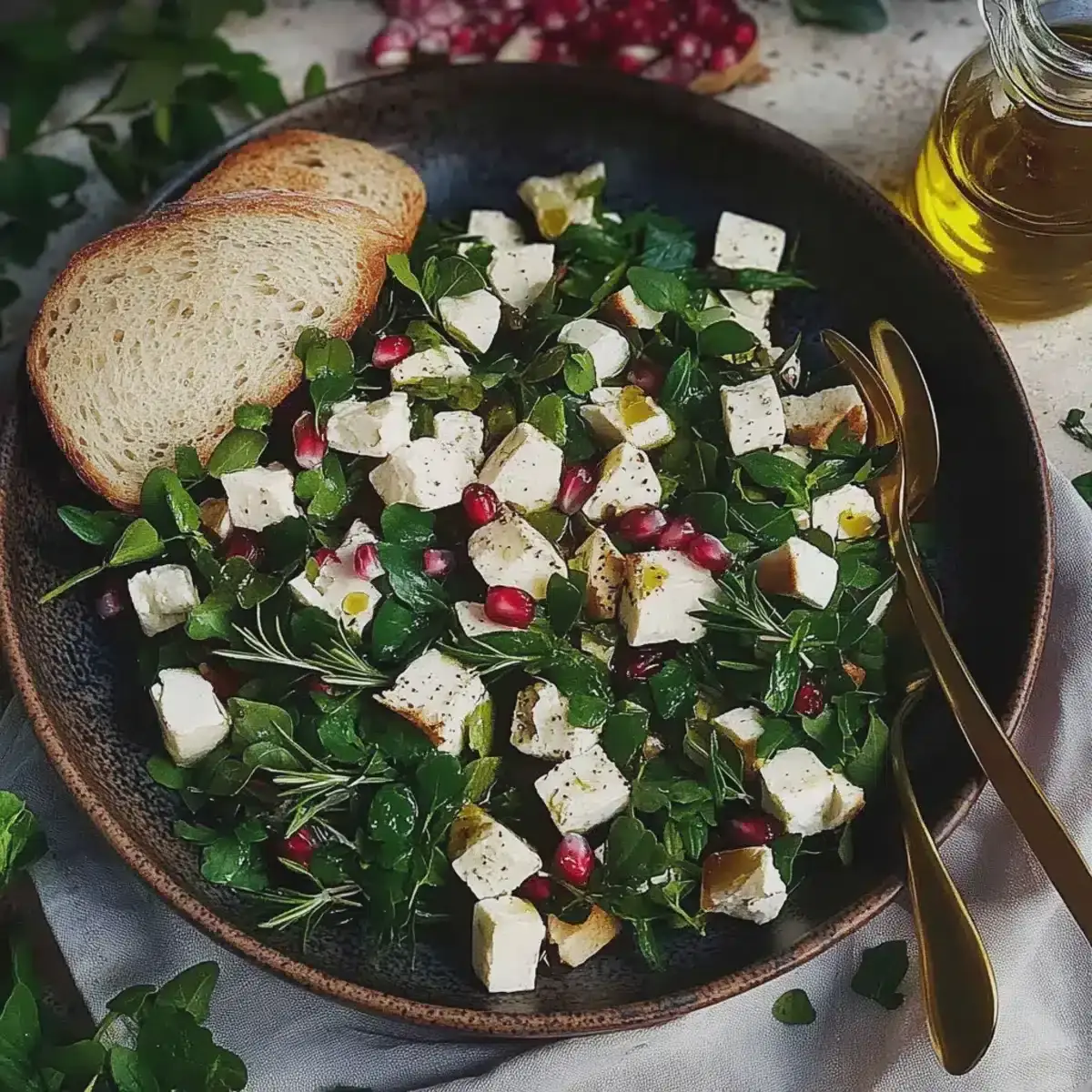Granatapfel Salat mit Feta
