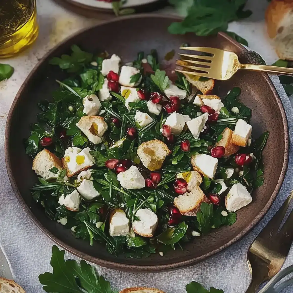 Granatapfel Salat mit Feta