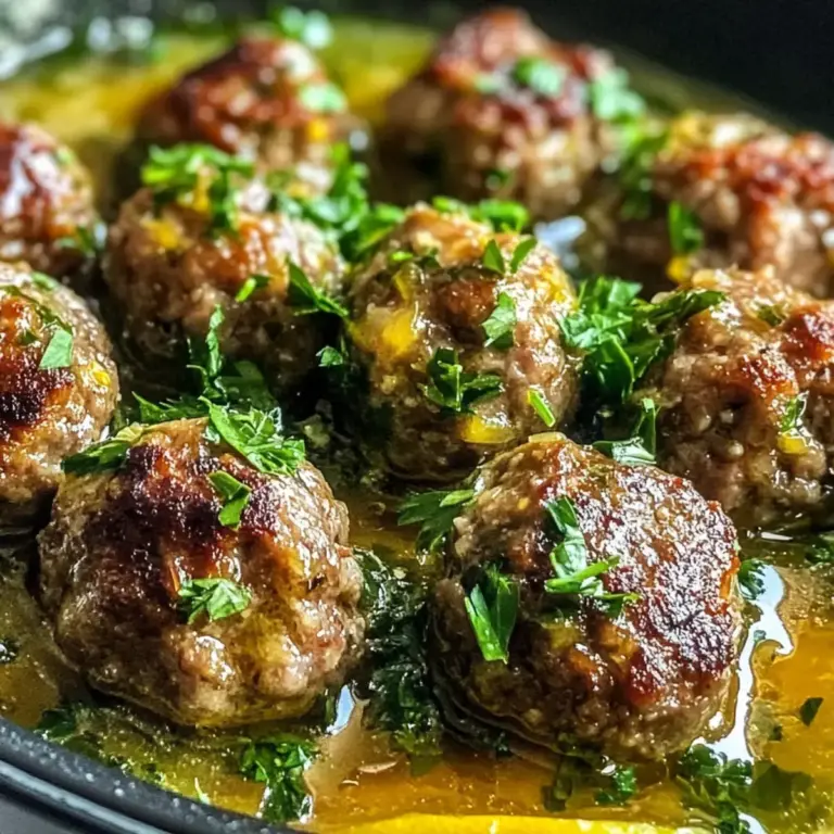 Griechische Fleischbällchen in Zitronensauce