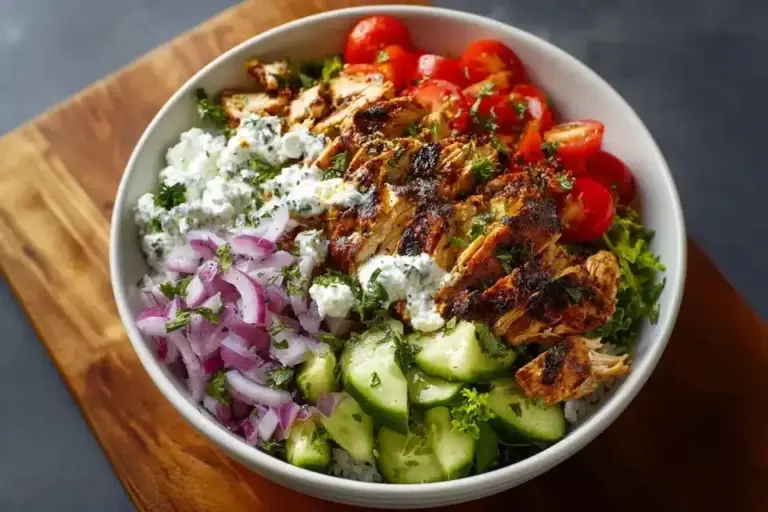 Griechische Hähnchen Bowl