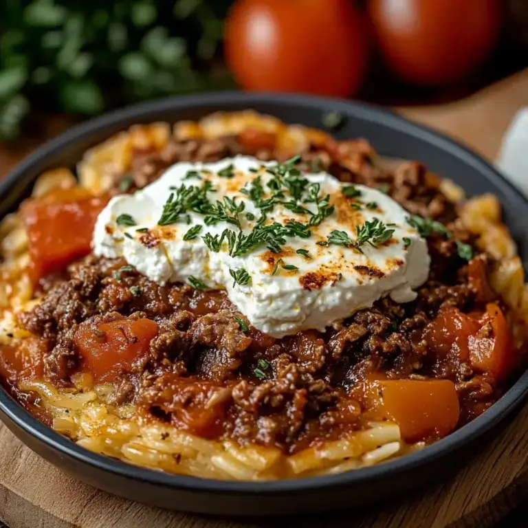 Griechische Kritharaki-Pfanne
