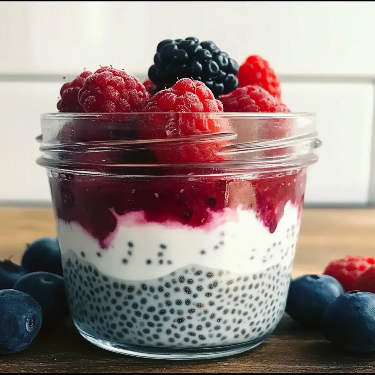 Griechischer Joghurt Chia Pudding