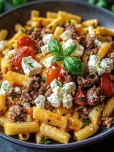 Griechischer Nudelauflauf mit Feta und Hackfleisch