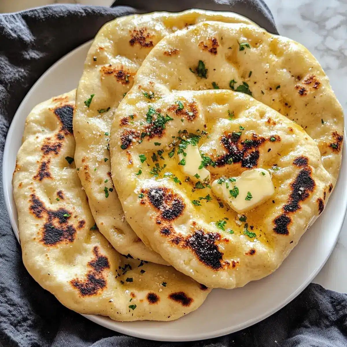 Griechisches Joghurt Naan Brot