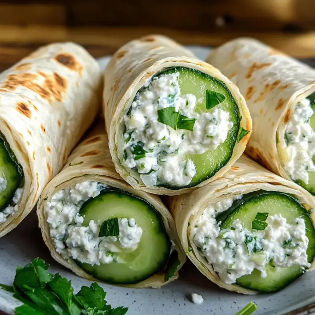 Gurken Hüttenkäse Wraps